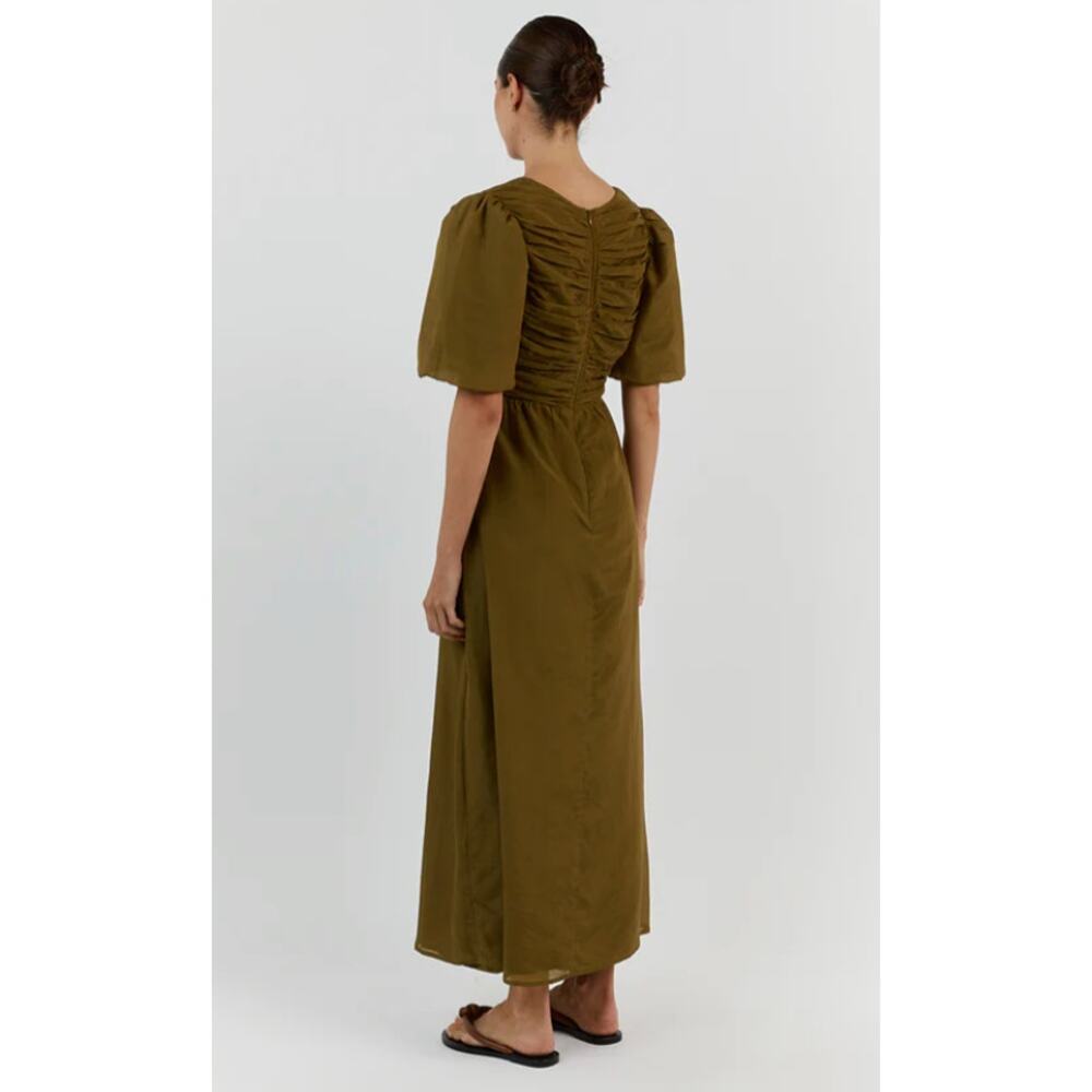 DISSH 6 Frankie Olive Cutout Midi Dress - Picture 9 of 12